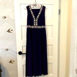 & Other Stories Paris Atelier Navy Maxi dress size 8 US / 38 EUR